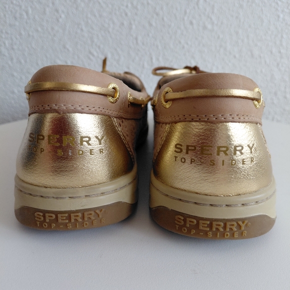 SOLD SOLD SOLD Linen Eyelet Gold/Tan Boat Shoes - Picture 5 of 15